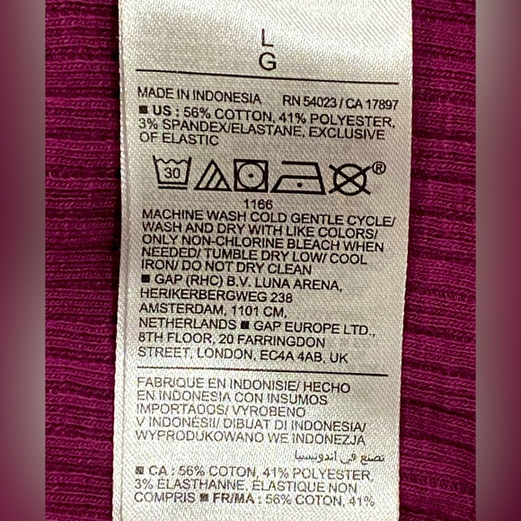 Old Navy Long Sleeve Cinched Front Rib Knit Shirt Size Large - Picture 7 of 9